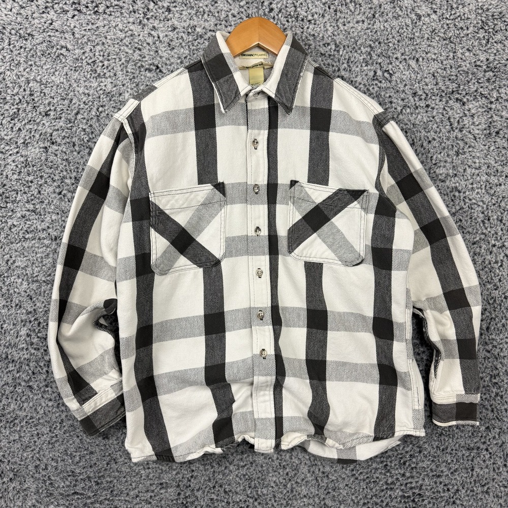 Vintage 80s Big Mac St John Bay Flannel Mens LT Tall Shirt JC Penny Made USA